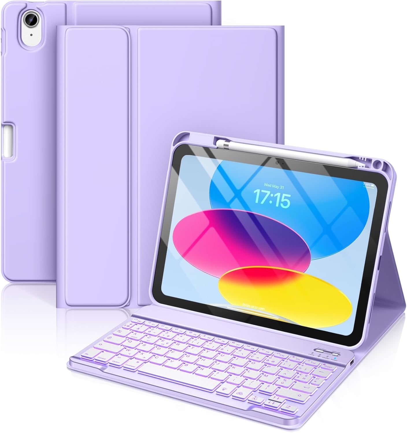 Étui Clavier pour iPad 10 (2022) - Rétroéclairé - Jusqu'à 38% de remise