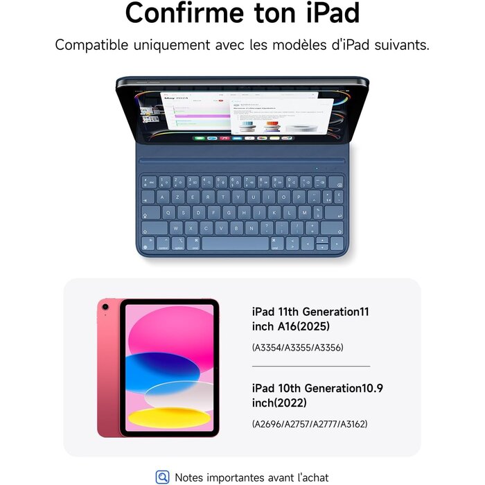 Hou Étui Clavier iPad 10 (2022) - QWERTY Espagnol - Jusqu'à -55% de réduction