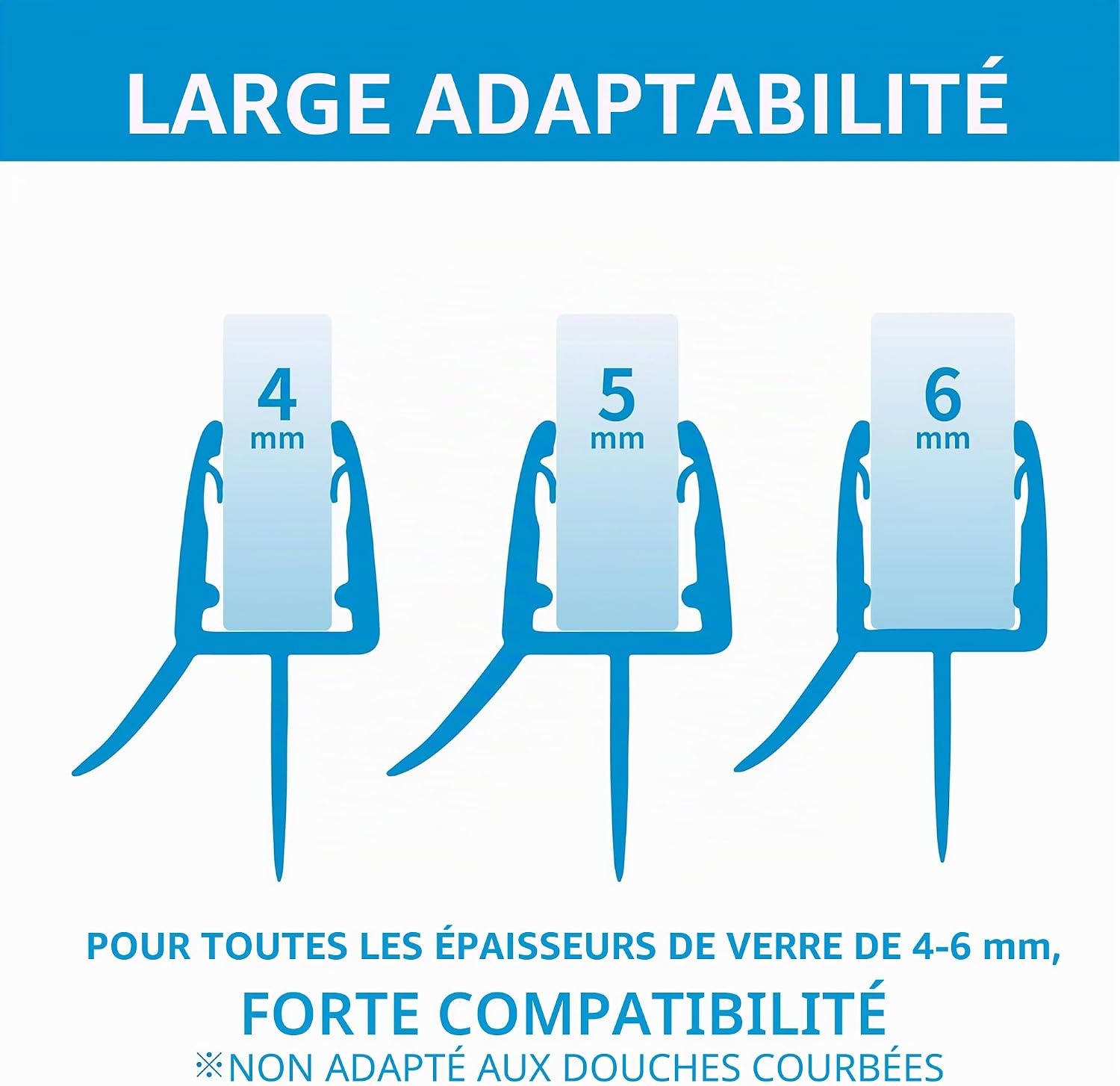Joint d'étanchéité pour douche Type Z - 2x 80cm - Jusqu'à -33% de remise