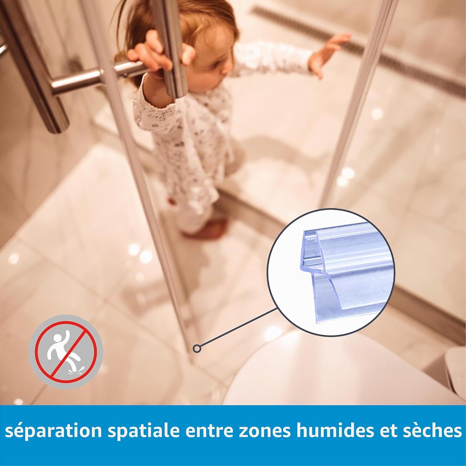 Joint d'étanchéité pour douche Type Z - 2x 80cm - Jusqu'à -33% de remise