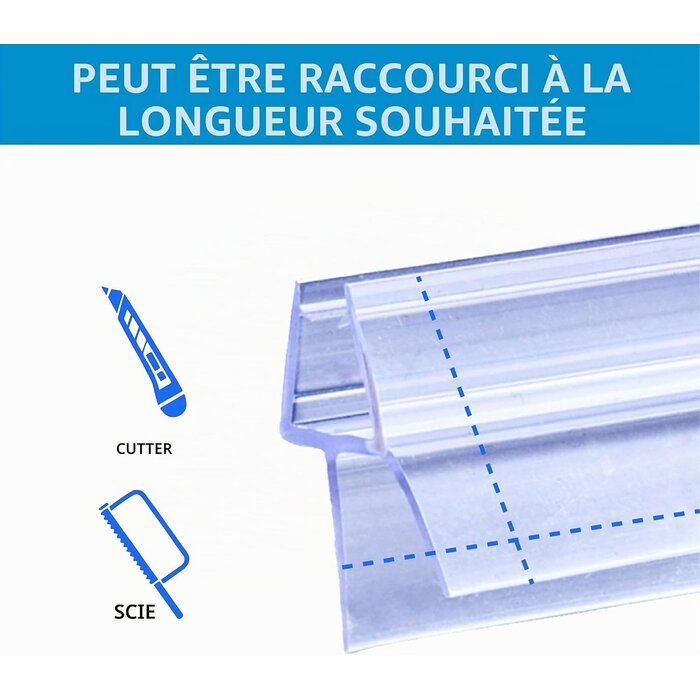 Joint d'étanchéité pour douche Type Z - 2x 80cm - Jusqu'à -33% de remise