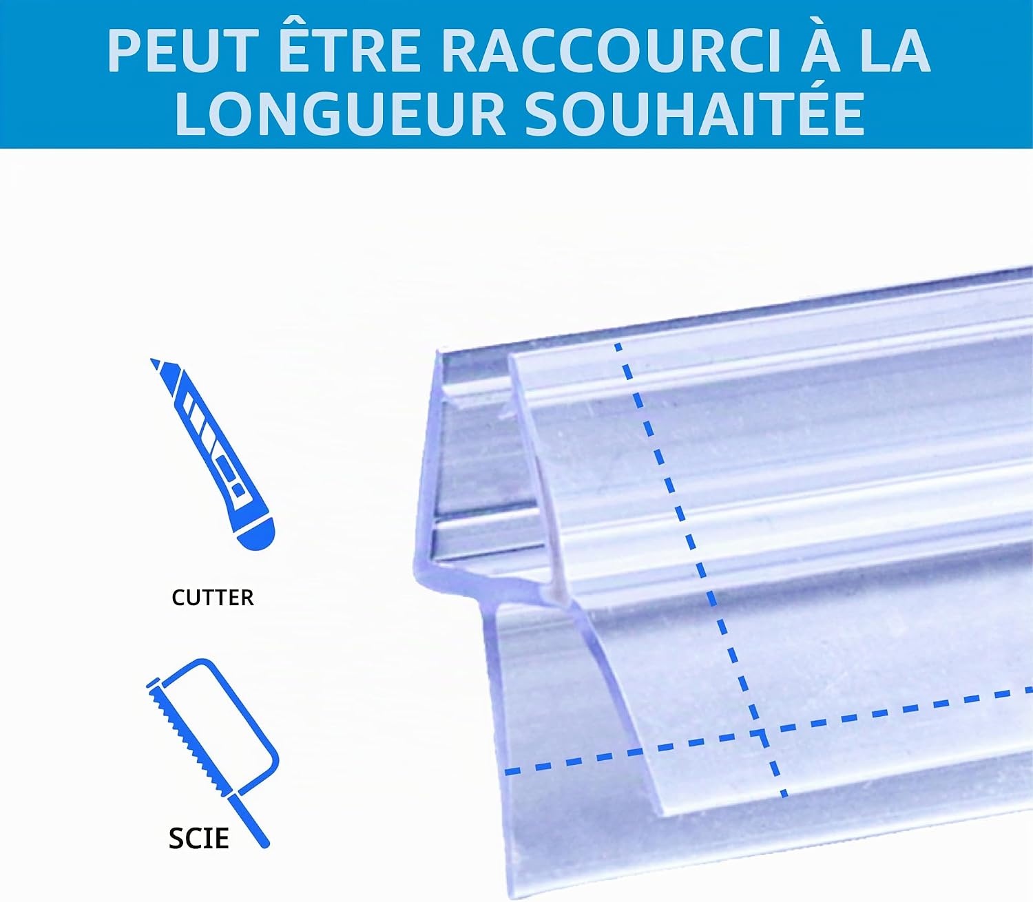Joint d'étanchéité pour douche Type Z - 2x 80cm - Jusqu'à -33% de remise