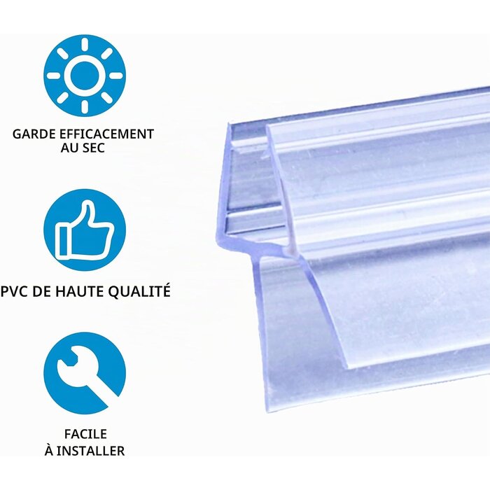 Joint d'étanchéité pour douche Type Z - 2x 80cm - Jusqu'à -33% de remise