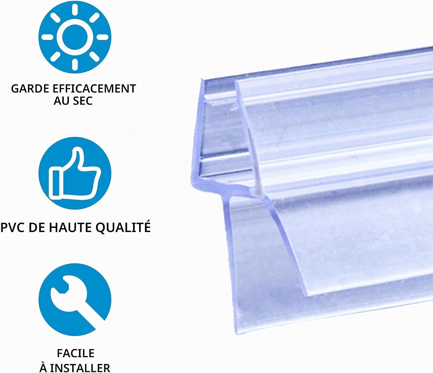Joint d'étanchéité pour douche Type Z - 2x 80cm - Jusqu'à -33% de remise