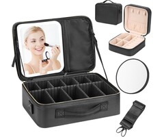Mallette de maquillage avec miroir LED - Jusqu'à 53% de remise