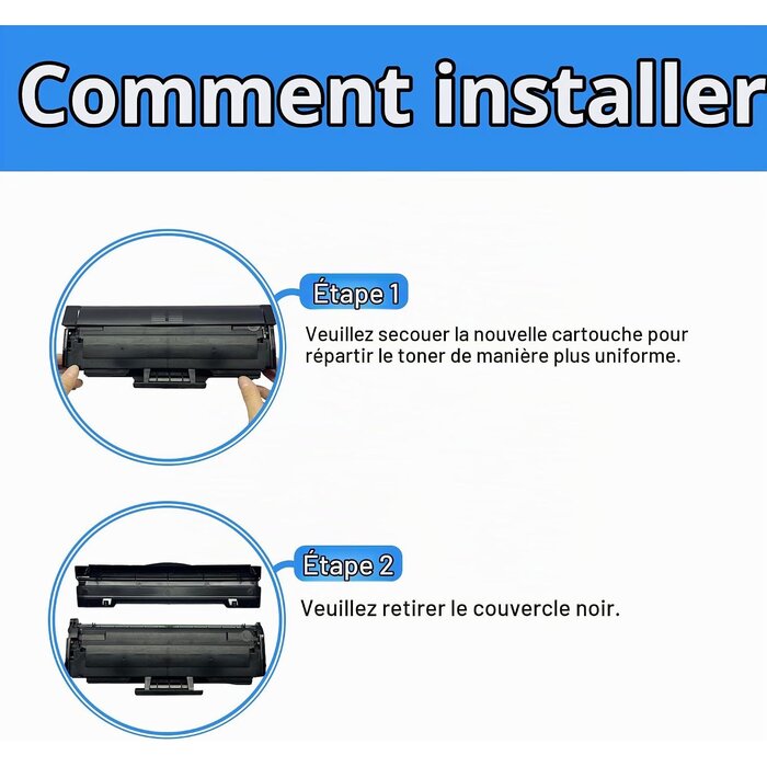 Toner laser noir compatible - Jusqu'à 51% de réduction