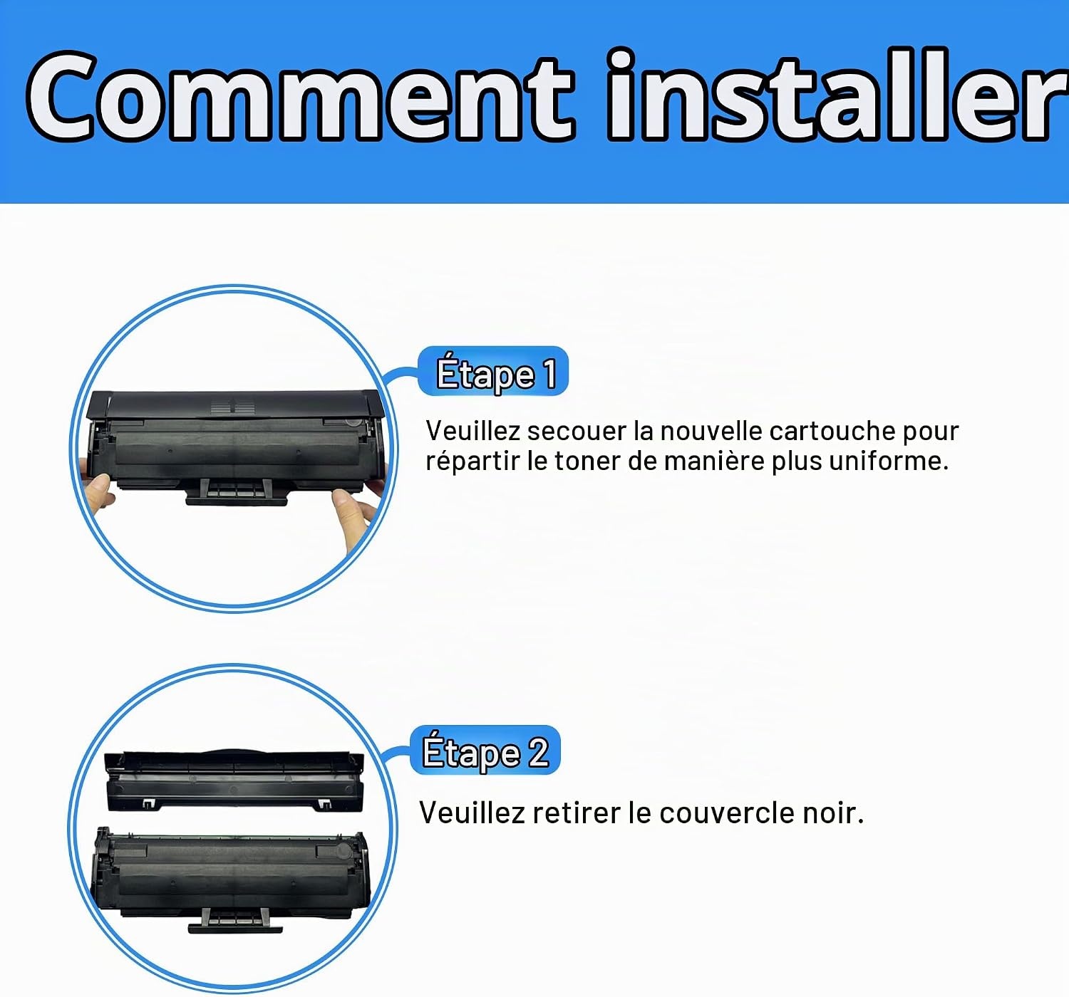 Toner laser noir compatible - Jusqu'à 51% de réduction