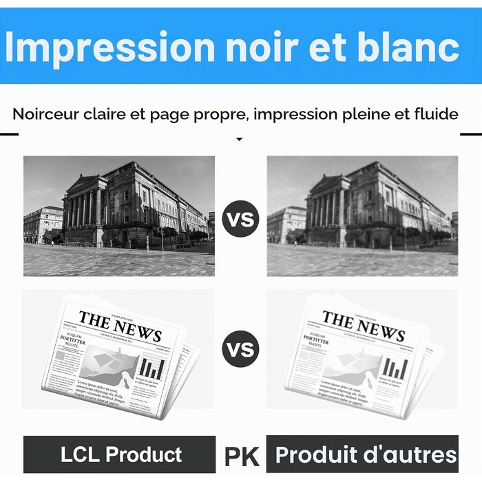 Toner compatible pour imprimante laser - Jusqu'à 52% de réduction