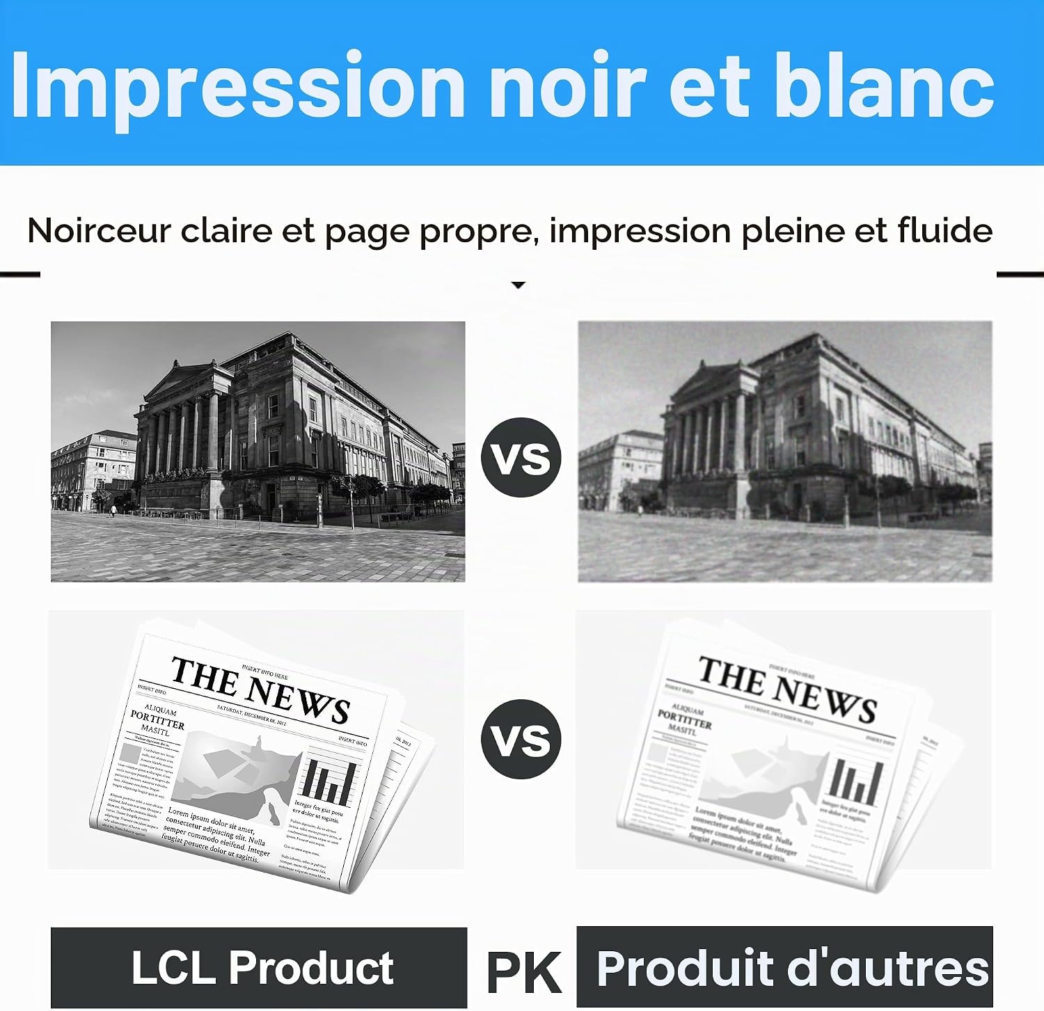 Toner compatible pour imprimante laser - Jusqu'à 52% de réduction