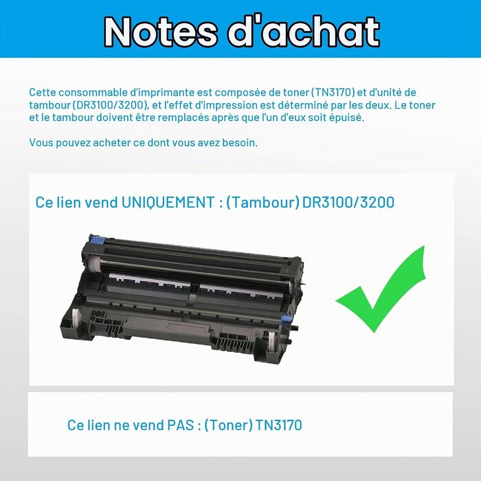 Tambour d'imprimante compatible - Haute performance - Jusqu'à 51% de réduction