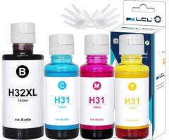 Lot de 4 bouteilles d'encre haute capacité - Jusqu'à 51% de réduction