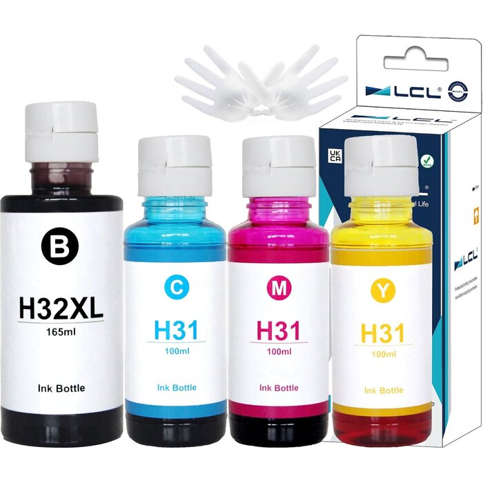 Lot de 4 bouteilles d'encre haute capacité - Jusqu'à 51% de réduction
