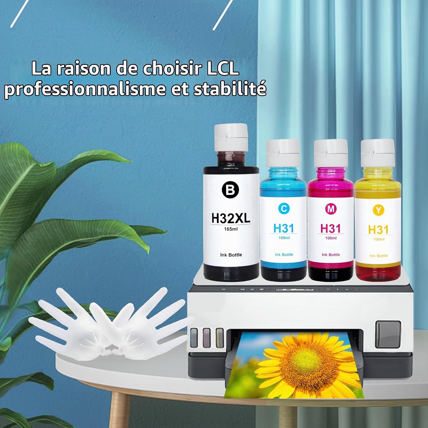 Lot de 4 bouteilles d'encre haute capacité - Jusqu'à 51% de réduction