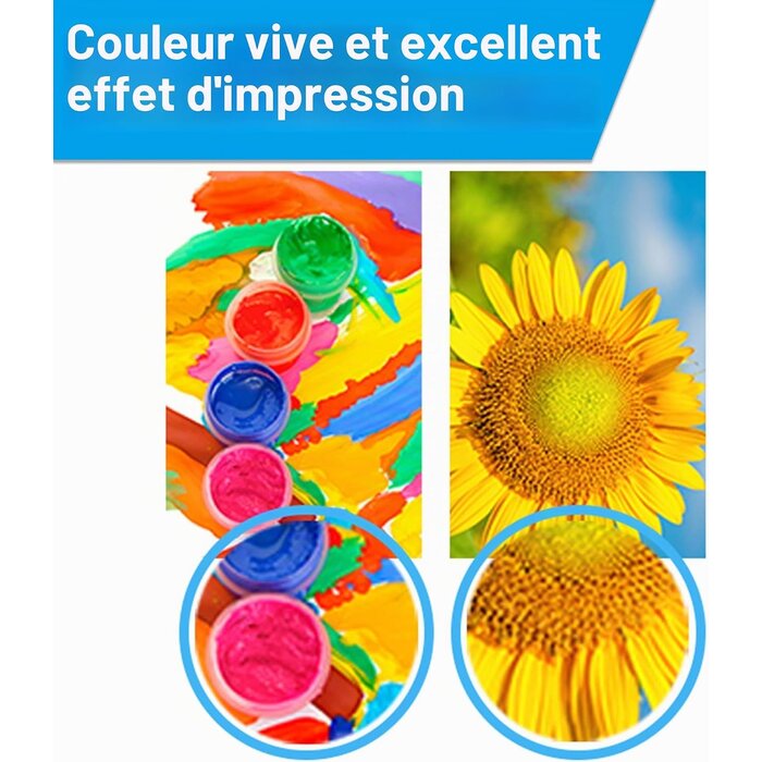 Lot de 4 bouteilles d'encre haute capacité - Jusqu'à 51% de réduction