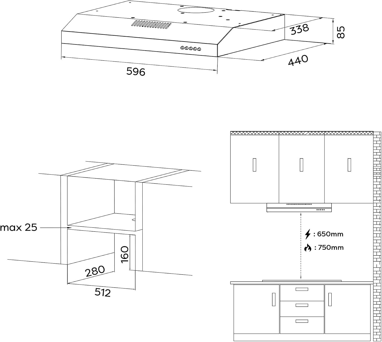 Hotte aspirante 60 cm inox - Classe A+ - Jusqu'à -59% de remise