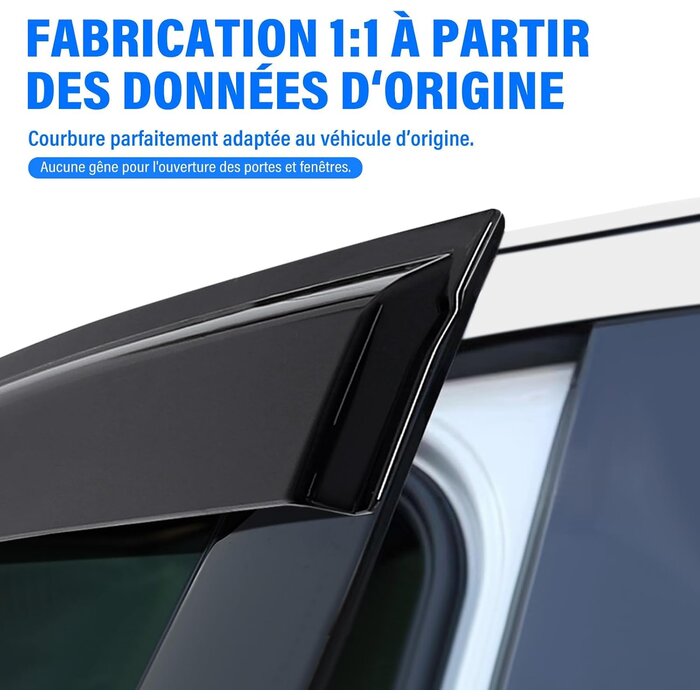 Déflecteurs d'air Ford Ranger 2012-2022 - Jeu de 4 - Jusqu'à -80%