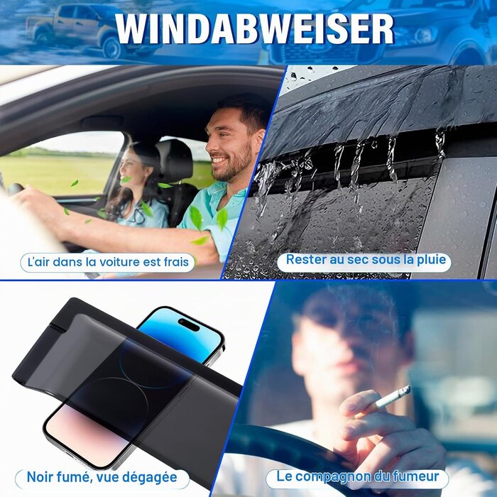 Déflecteurs d'air Ford Ranger 2012-2022 Double Cabine - Jusqu'à -36%