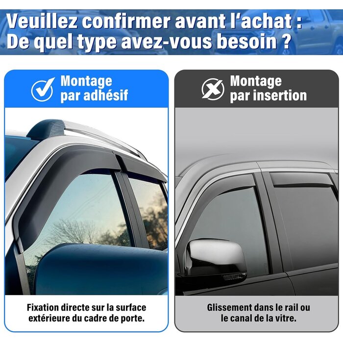 Déflecteurs d'air Ford Ranger 2012-2022 Double Cabine - Jusqu'à -36%