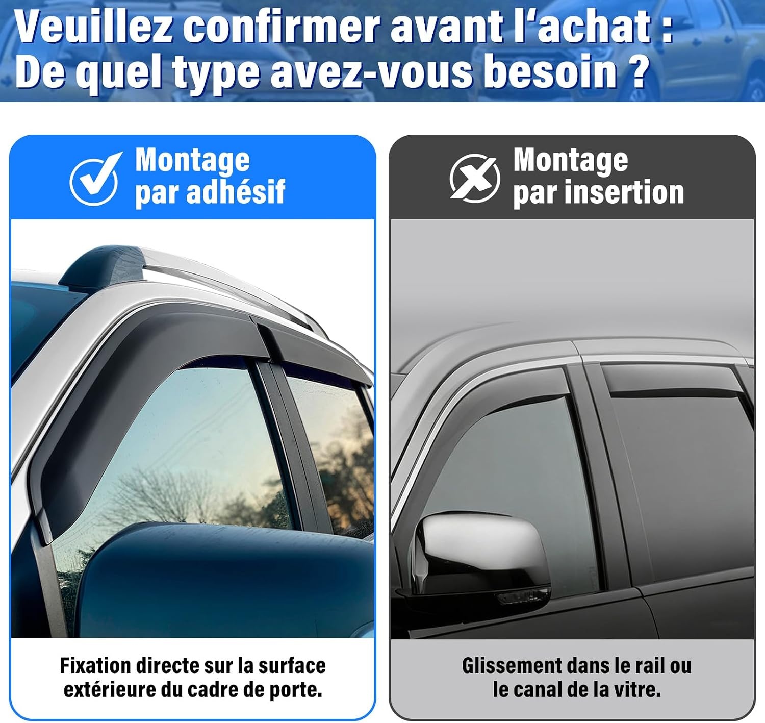 Déflecteurs d'air Ford Ranger 2012-2022 Double Cabine - Jusqu'à -36%