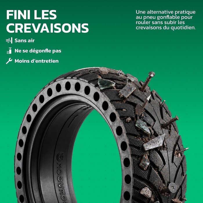 Pneu plein increvable 8,5x2,5 pouces - Jusqu'à -34% sur votre équipement
