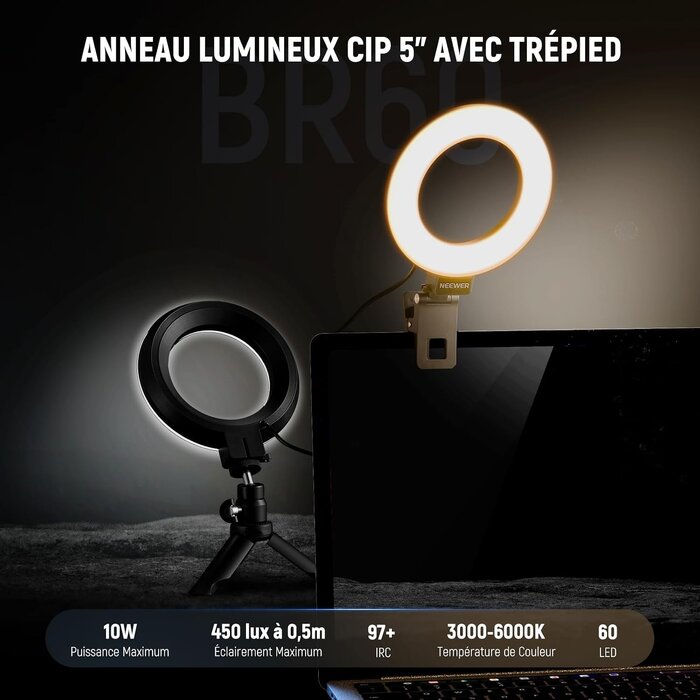 Anneau lumineux LED 5 pouces - Jusqu'à 37% de remise sur nos modèles