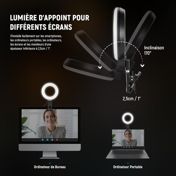 Anneau lumineux LED 5 pouces - Jusqu'à 37% de remise sur nos modèles