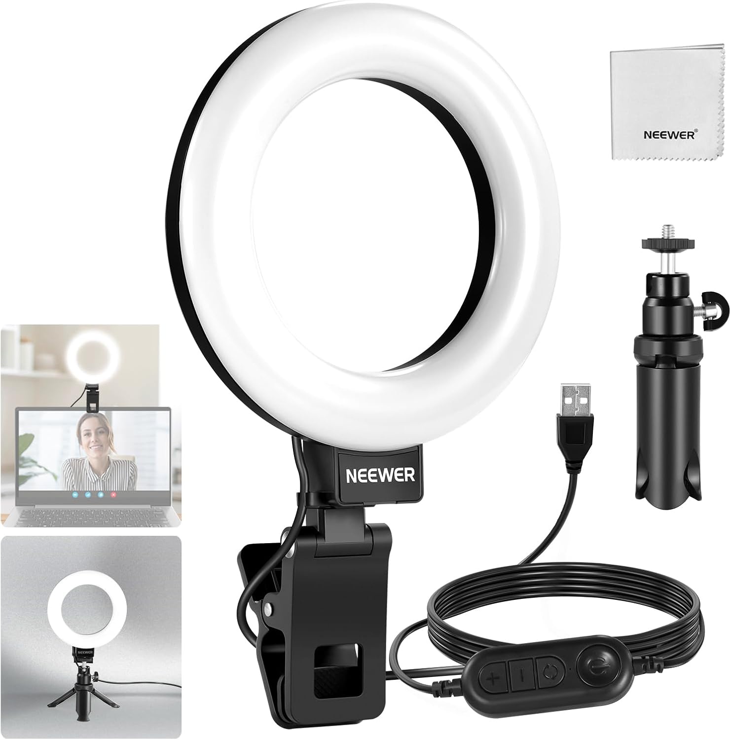 Anneau lumineux LED 5" pour visioconférences - Jusqu'à -37% de remise