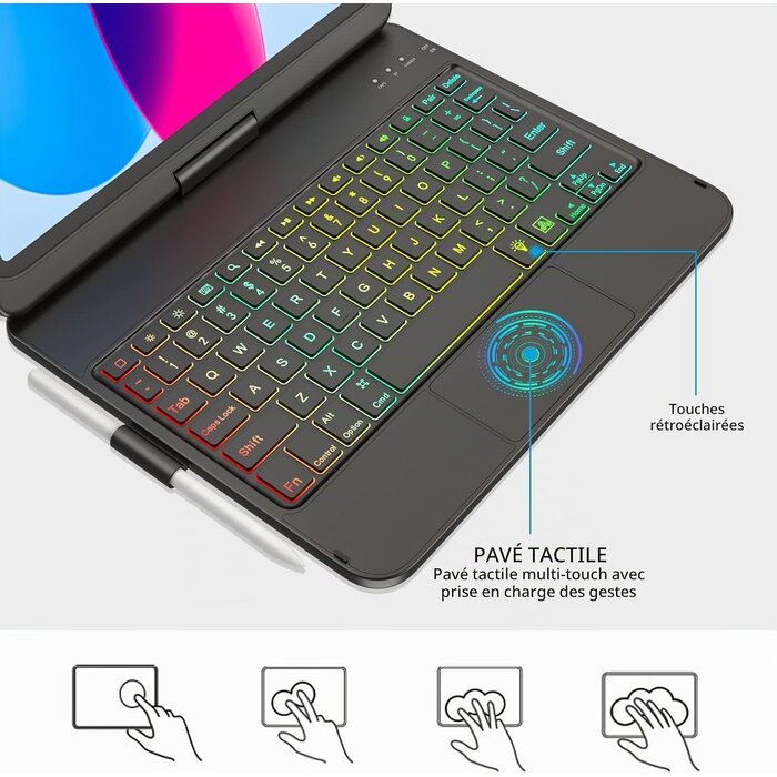 Étui Clavier iPad 10,9" (10e gén) - Protection & Productivité - Jusqu'à -38%