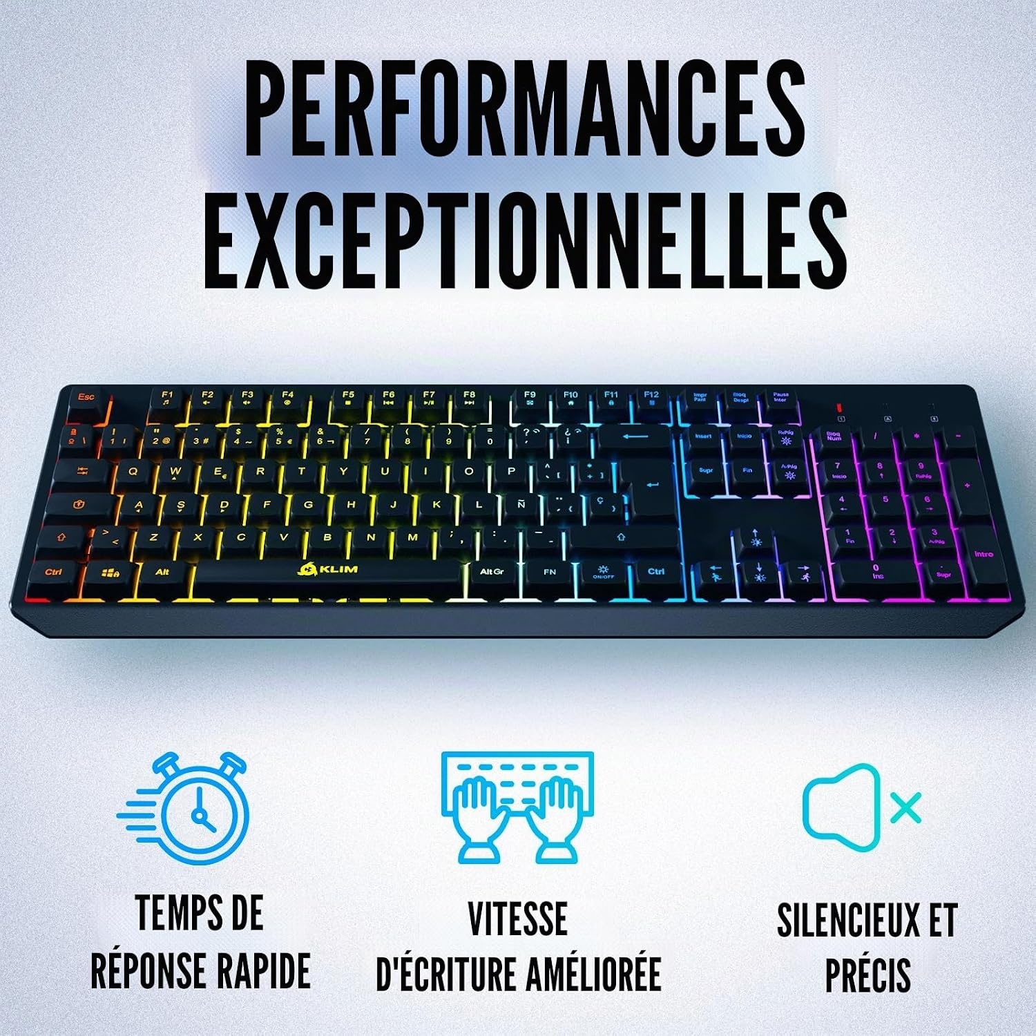 Clavier Gaming Sans Fil Espagnol RGB - Jusqu'à -40% sur l'Outlet