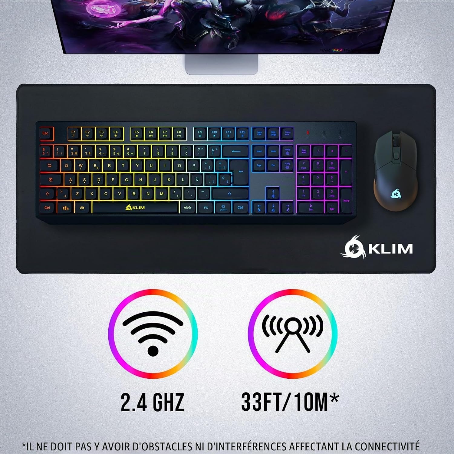 Clavier Gaming Sans Fil Espagnol RGB - Jusqu'à -40% sur l'Outlet