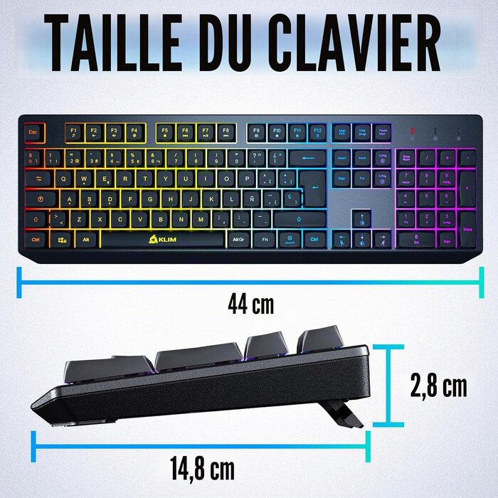 Clavier Gaming Sans Fil Espagnol RGB - Jusqu'à -40% sur l'Outlet