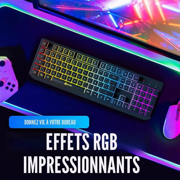 Clavier Gaming Sans Fil Espagnol RGB - Jusqu'à -40% sur l'Outlet