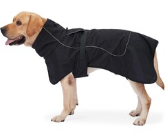 Manteau imperméable pour chien - Doublure polaire - Noir - Jusqu'à -33%