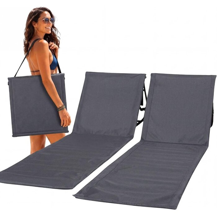 Lot de 2 tapis de plage pliables avec dossier réglable - Jusqu'à -41%