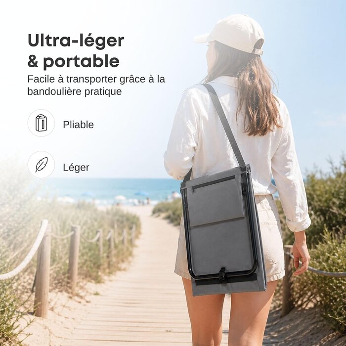 Lot de 2 tapis de plage pliables avec dossier réglable - Jusqu'à -41%