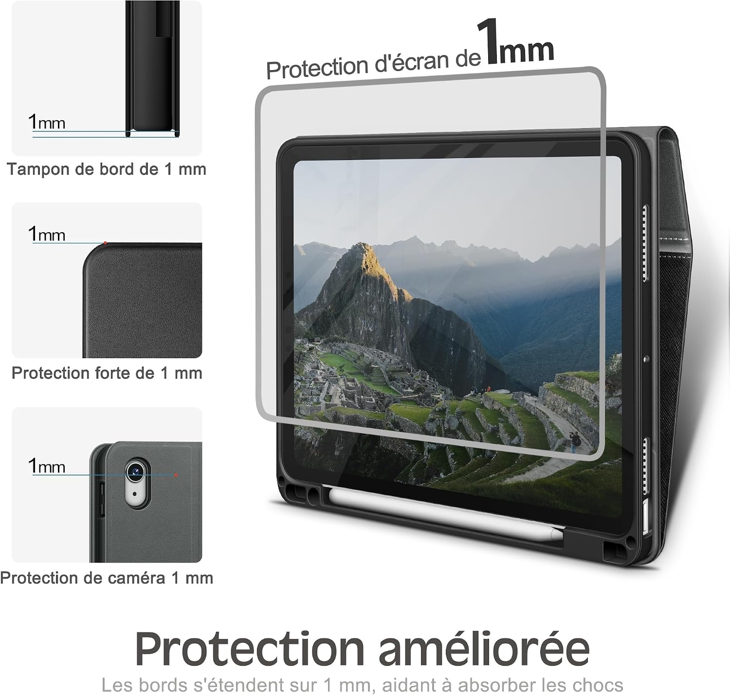 Étui pour iPad Air 5/4 10,9" Noir - Protection Premium - Jusqu'à -38%