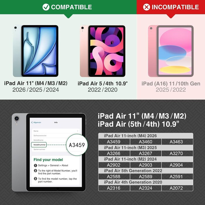 Étui iPad Air 11" & 10,9" Similicuir Beige - Jusqu'à -34% en Outlet