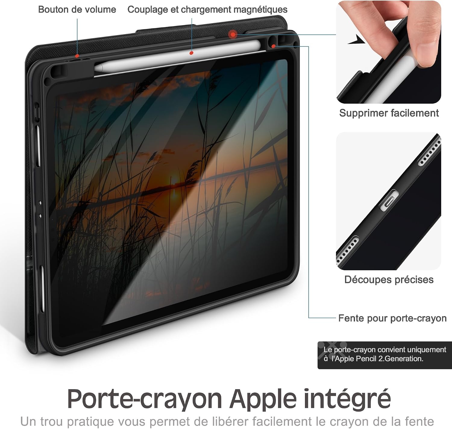Étui de protection pour iPad Pro 11 pouces - Noir - Jusqu'à -34%