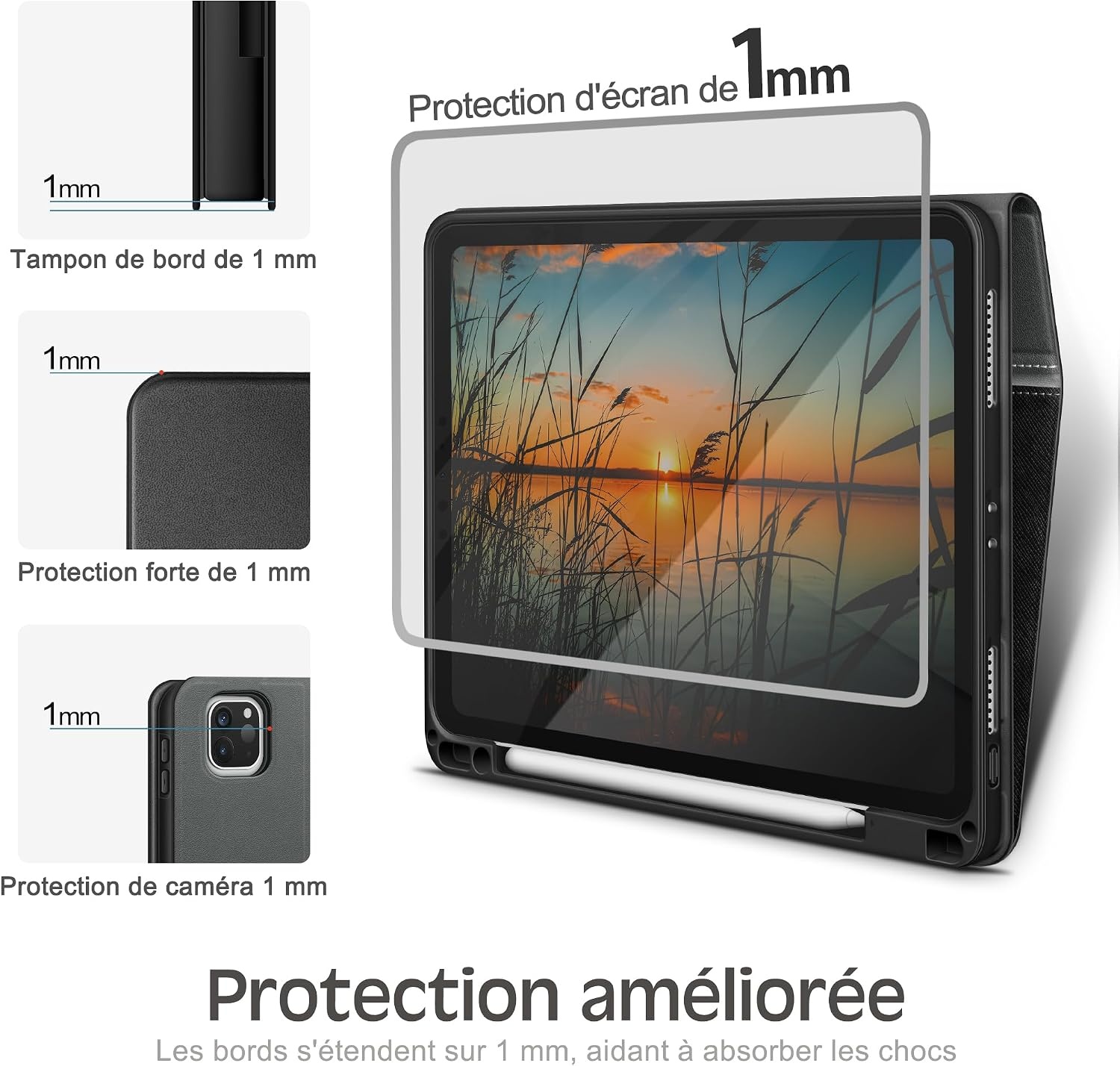 Étui de protection pour iPad Pro 11 pouces - Noir - Jusqu'à -34%