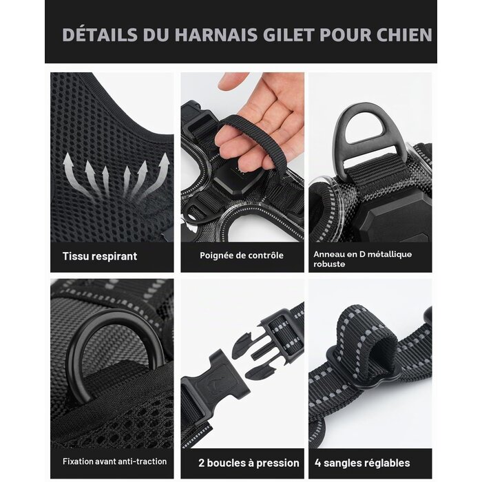 Harnais lumineux anti-traction pour chien - Jusqu'à 25,4% de remise