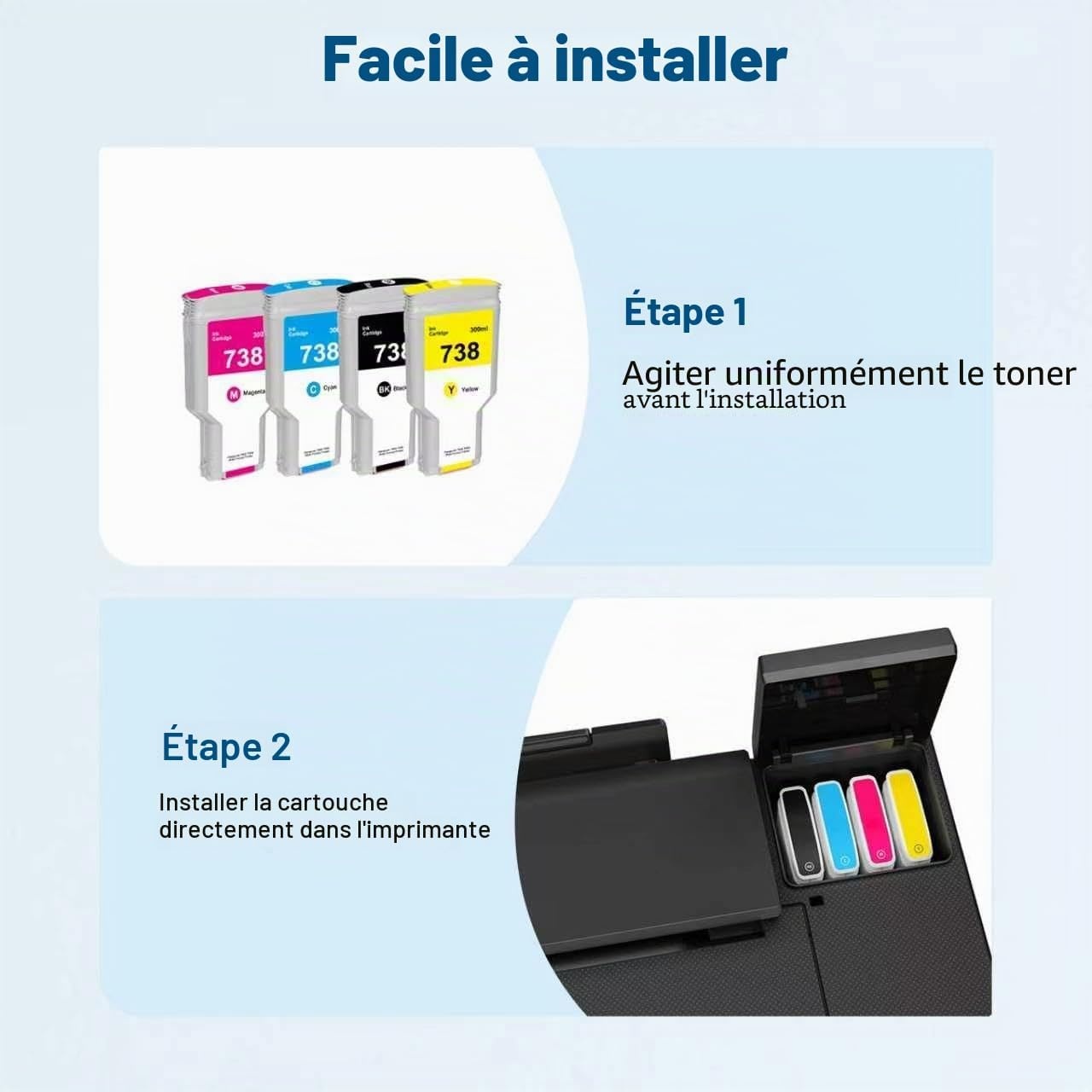 Lot de 4 cartouches 738XL pour traceurs HP - Jusqu'à 78% de remise