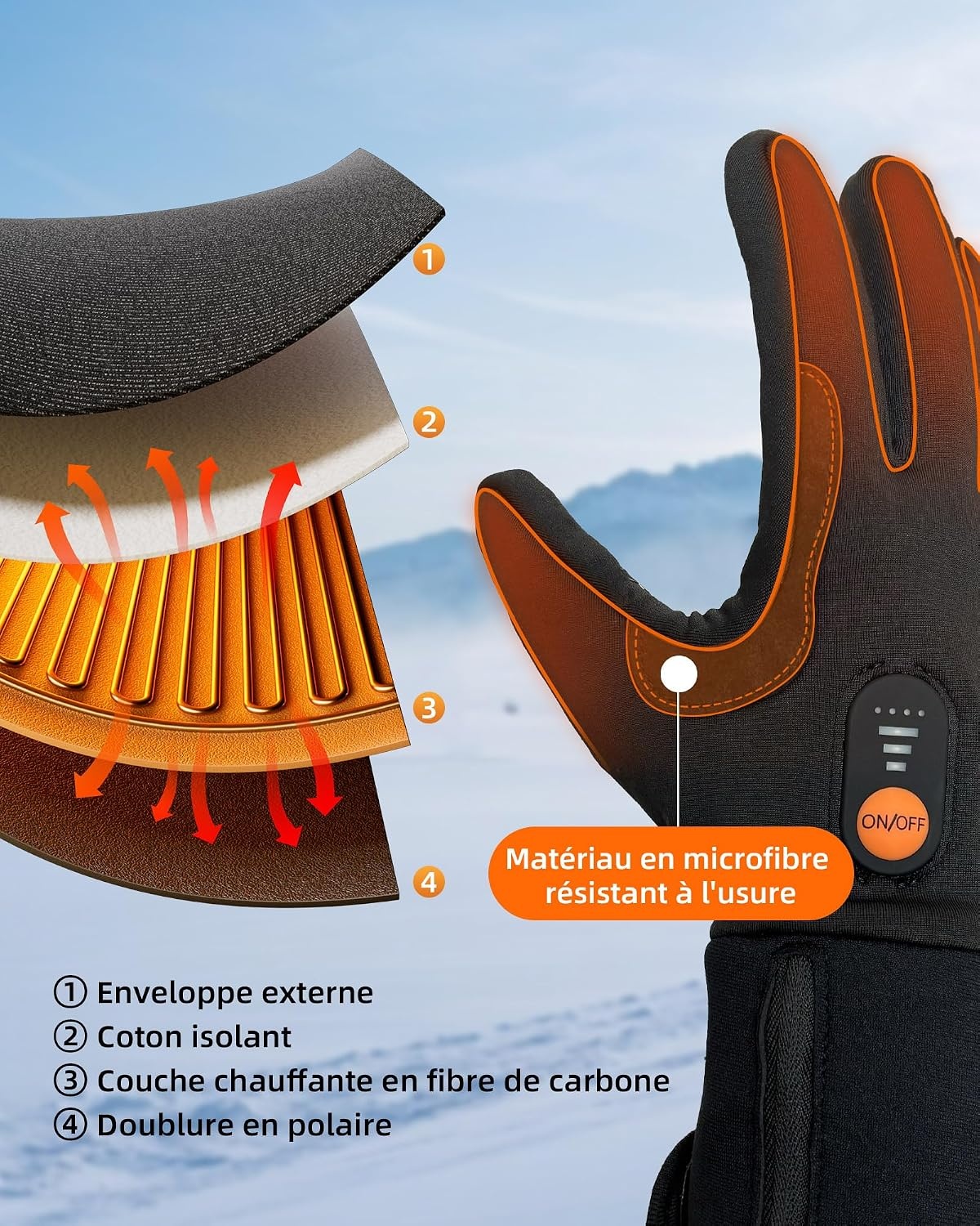 Gants chauffants rechargeables imperméables - Jusqu'à -79% de remise
