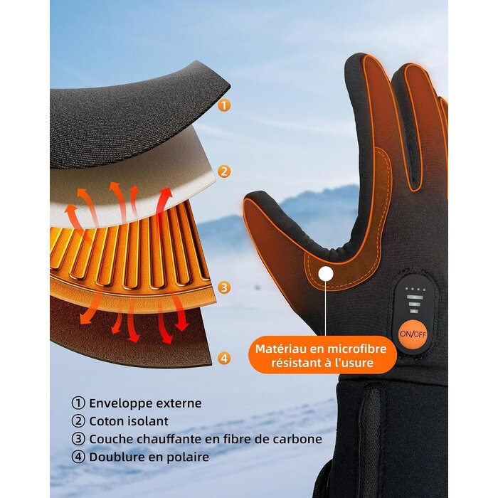 Sous-gants chauffants électriques unisexes - Jusqu'à -79%