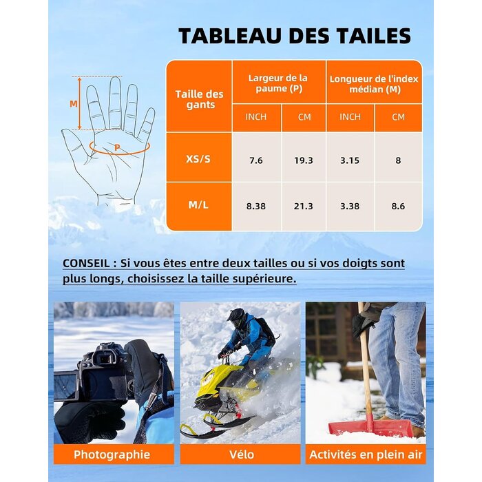 Gants chauffants rechargeables XS-S - Jusqu'à -78% de réduction