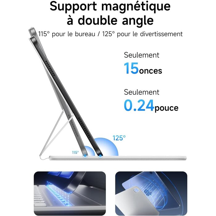 Hou Étui clavier pour iPad 10e gén. | Bluetooth | Italien | Blanc | Jusqu'à -76%