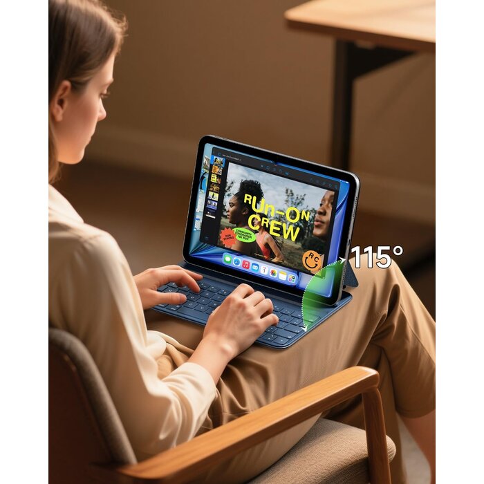 Hou Étui clavier pour iPad 10 (10,9") - QWERTY Espagnol - Bleu - Jusqu'à -76%