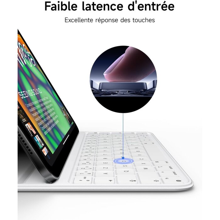 Hou Étui clavier pour iPad 10 (10,9") - Blanc - Jusqu'à -75% sur l'outlet