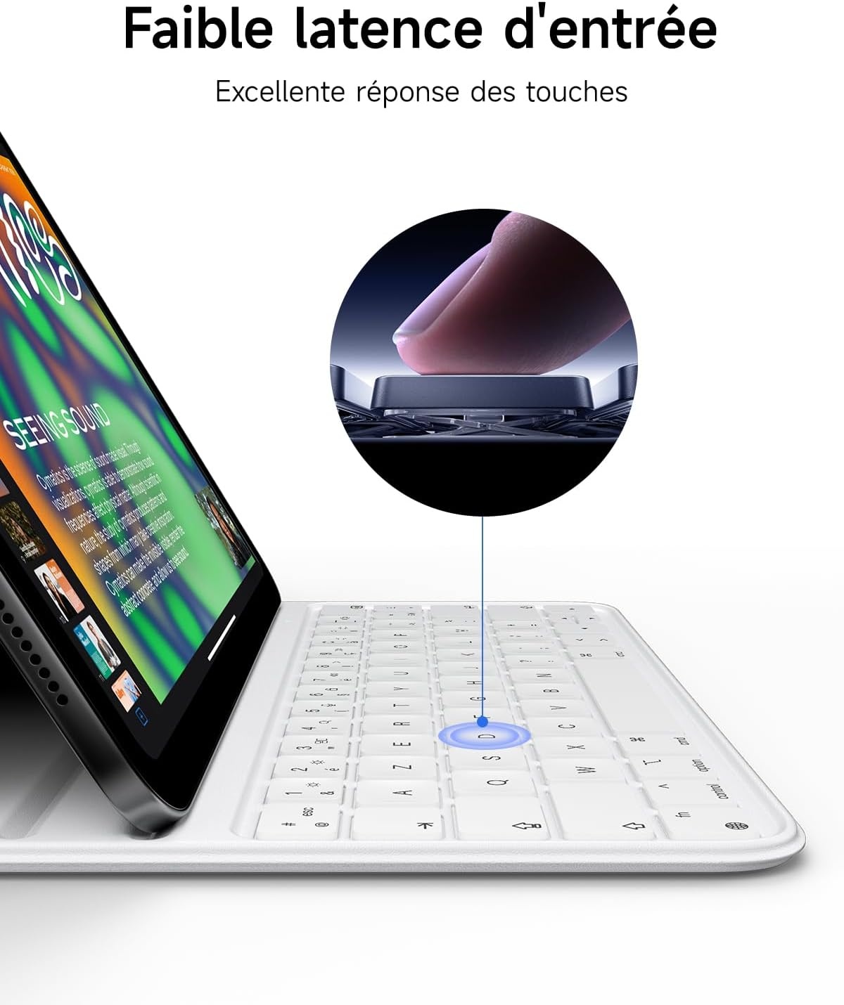 Hou Étui clavier ultra-fin pour iPad 10 - Blanc - Jusqu'à -75%
