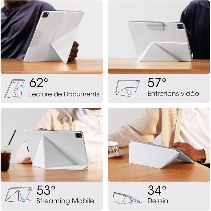 Étui Premium pour iPad Air 13" & Pro 12.9" - Blanc - Jusqu'à -70%