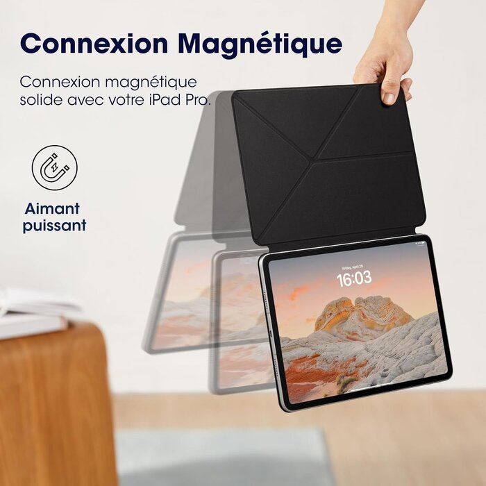 Étui Magnétique iPad Air & Pro - Noir - Jusqu'à -74%